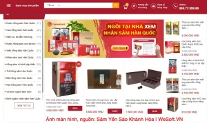 Sâm Yến Sào Khánh Hòa - Giao diện thân thiện | WeSoft.Vn